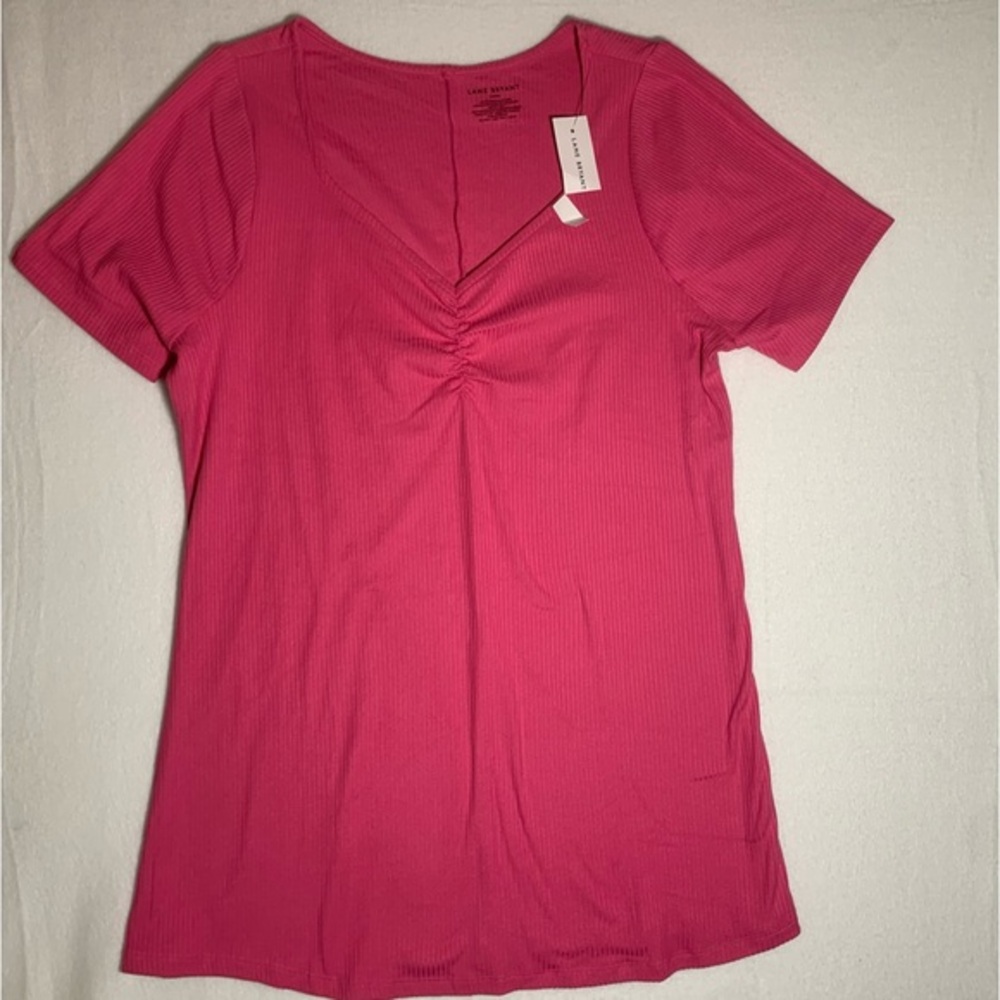 Lane Bryant Pink Top Sz 14/16 NWT Basic Wardrobe Piece